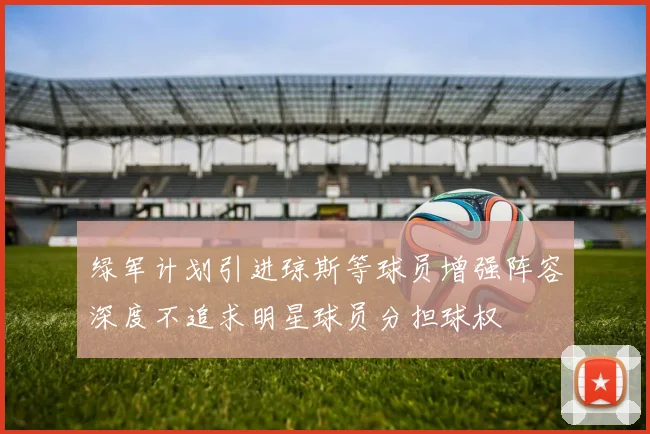 绿军计划引进琼斯等球员增强阵容深度不追求明星球员分担球权
